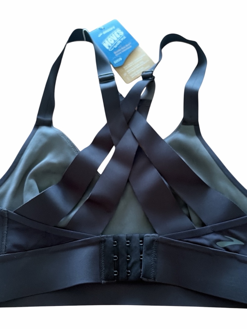 Brooks Black Crisscross Back Sports Bra